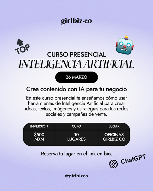 Curso Presencial: Creación de Contenido con IA - 26 de marzo
